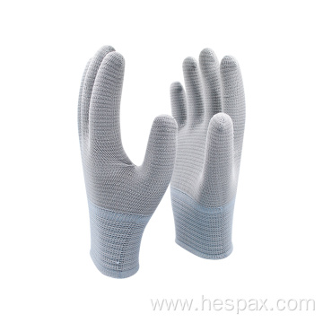 Hespax Non-dust Seamless Work Cheap Breathable Grey Gloves